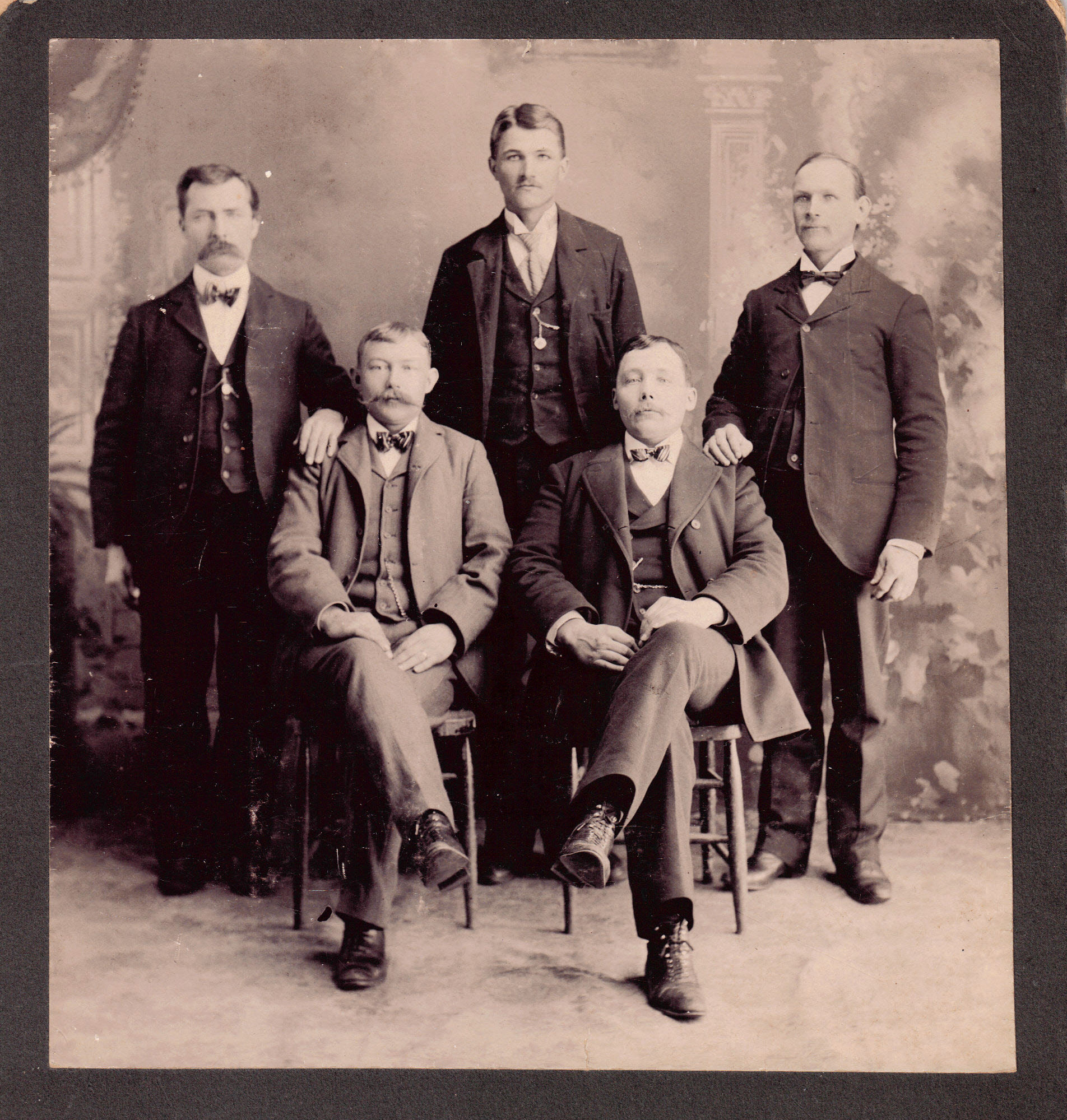 Lars Johnson (seated, right) and unknown friends