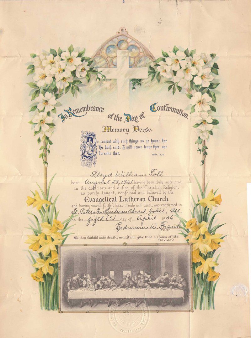 Lloyd's Confirmation Certificate