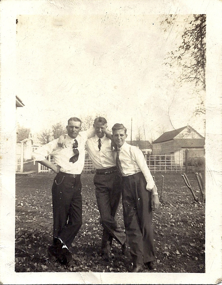 Lloyd (middle) and Linton Church buddies