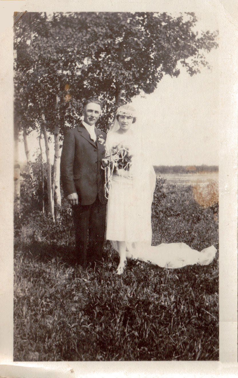 John and Mabel on their wedding day