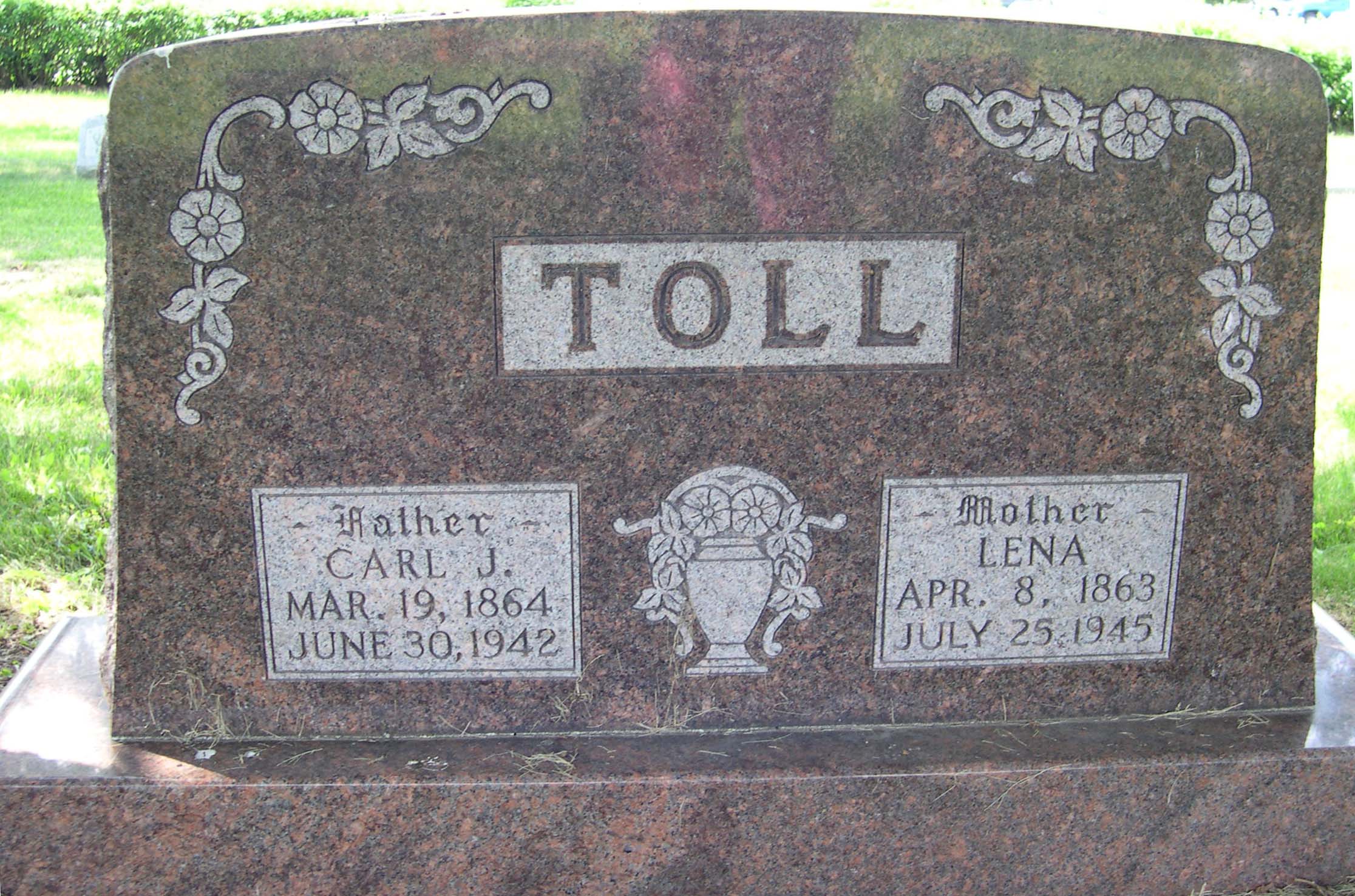 Carl & Lena's Headstone